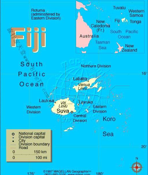 斐济地图